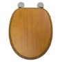 Flexi Fix Davos Antique Effect Solid Pine Toilet Seat