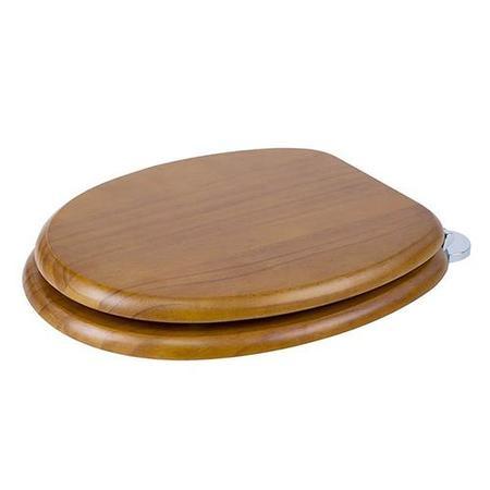 Flexi Fix Davos Antique Effect Solid Pine Toilet Seat