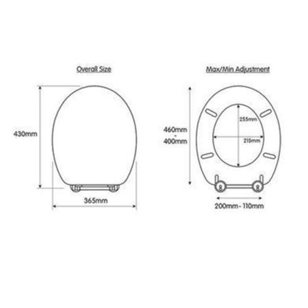 Solid Blonded Pine Round Toilet Seat with Non Slip And Chrome Hinges - Croydex Flexi Fix Davos