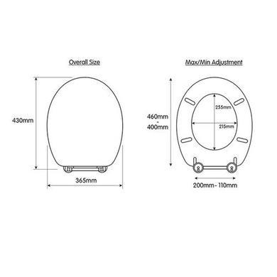 Solid Blonded Pine Round Toilet Seat with Non Slip And Chrome Hinges - Croydex Flexi Fix Davos