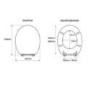 Solid Blonded Pine Round Toilet Seat with Non Slip And Chrome Hinges - Croydex Flexi Fix Davos