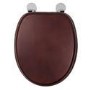 Flexi Fix Davos Mahogany Effect Solid Pine Toilet Seat