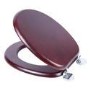Flexi Fix Davos Mahogany Effect Solid Pine Toilet Seat
