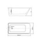 1500 x 780 Freestanding Bath with Bath Bridge - Manhattan Range