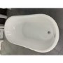 GRADE A1 - Metropolitan Black & Gold Double Ended Freestanding Bath - L1676 x W900mm