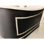 GRADE A1 - Metropolitan Black & Gold Double Ended Freestanding Bath - L1676 x W900mm