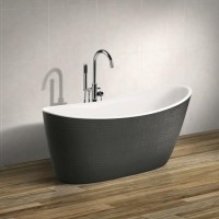 GRADE A2 - Libretto Crocodile Effect Freestanding Bath - L1750 x W800mm