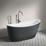 GRADE A2 - Libretto Crocodile Effect Freestanding Bath - L1750 x W800mm