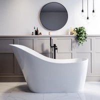 GRADE A2 - Freestanding Single Ended Slipper Bath 1520 x 720mm - Newport