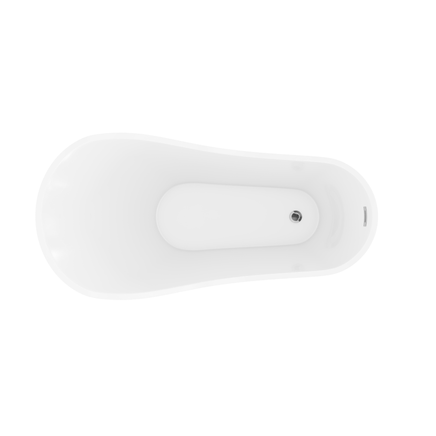GRADE A2 - Newport Freestanding Extended Slipper Bath - L1535 x W715mm