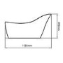 GRADE A2 - Newport Freestanding Extended Slipper Bath - L1535 x W715mm