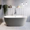 Grey Freestanding Double Ended Bath 1655 x 750mm - Lisbon