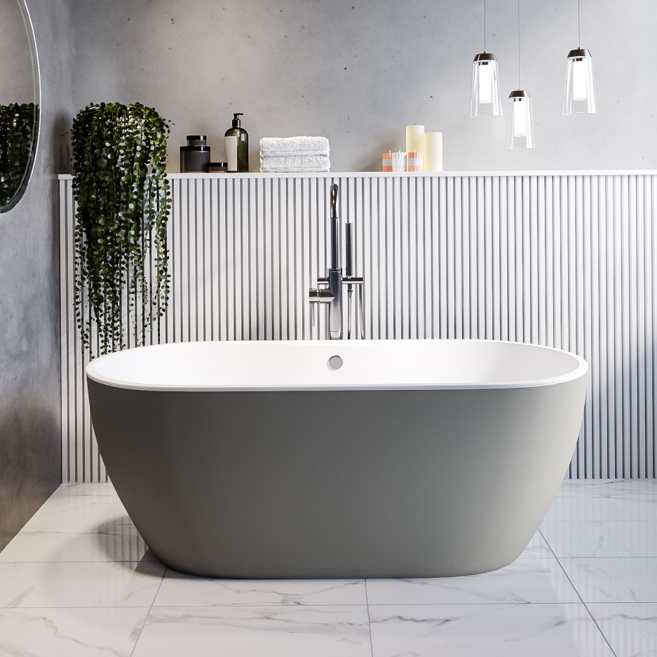 large double ended freestanding bath