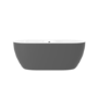 GRADE A1 - Almada Grey Freestanding Double Ended Bath - L1655 x W750mm