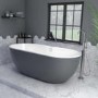 GRADE A1 - Almada Grey Freestanding Double Ended Bath - L1655 x W750mm
