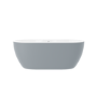 Grey Freestanding Double Ended Bath 1655 x 750mm - Lisbon