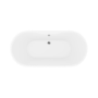 Grey Freestanding Double Ended Bath 1655 x 750mm - Lisbon