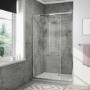 Sliding Shower Door 1200mm - 4mm Glass - Vega Range