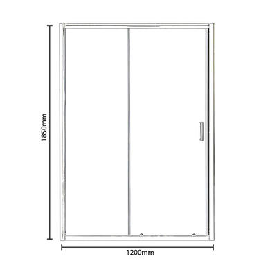 Sliding Shower Door 1200mm - 4mm Glass - Vega Range