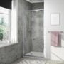 GRADE A1 - Pivot Shower Door 800mm - 4mm Glass - Vega Range