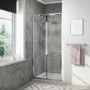 GRADE A1 - 760mm Universal Bi-Fold Shower Door - Vega