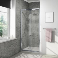GRADE A1 - 760mm Universal Bi-Fold Shower Door - Vega