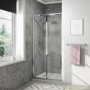 GRADE A1 - 800mm Universal Bi-Fold Shower Door - Vega