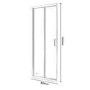 GRADE A1 - 800mm Universal Bi-Fold Shower Door - Vega