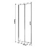 GRADE A2 - Bi-Fold Shower Door 900mm - 4mm Glass - Vega Range