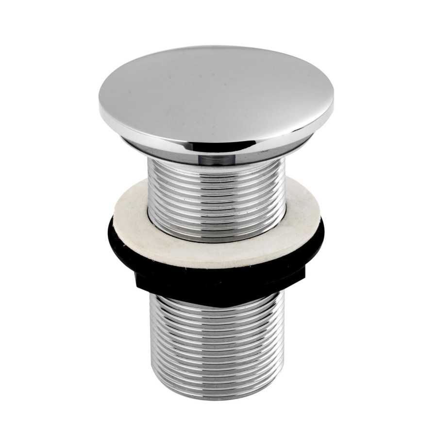 Unslotted Free Flow Basin Waste - Chrome