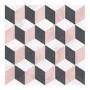Marble Cube Blush Floor Tile