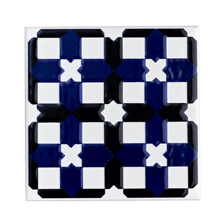 V&A Owen Cobalt/Black Decor Wall Tile
