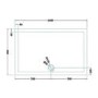 1400 x 900 Grey Slate Effect Shower Tray
