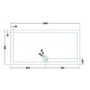1600 X 800 Grey Slate Effect Shower Tray