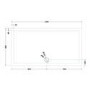 1700 X 900 Grey Slate Effect Shower Tray