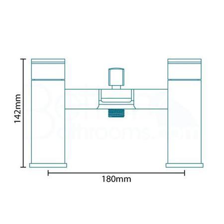 GRADE A1 - Tabor Waterfall Bath Shower Mixer