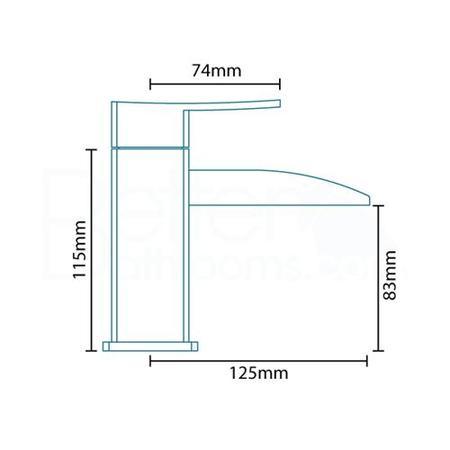 GRADE A1 - Tabor Waterfall Bath Shower Mixer