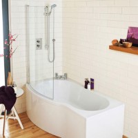 B Shaped Bath Screen 6mm