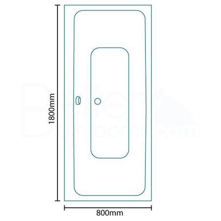 Turin 1800 x 800 Double Ended Bath