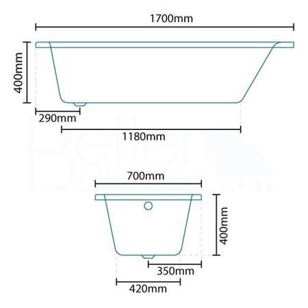 Carona 1700 x 700 Single Ended Bath