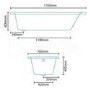 Carona 1700 x 700 Single Ended Bath