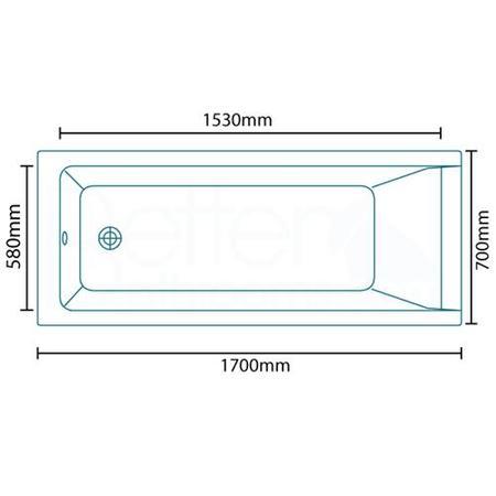 Carona 1700 x 700 Single Ended Bath