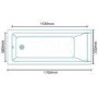 Carona 1700 x 700 Single Ended Bath