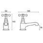 Mira Virtue Basin Pillar Taps