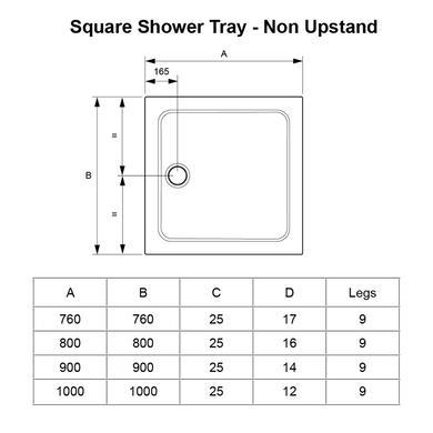 Mira 800 x 800 Flight Safe Low Tray