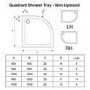 Offset Quadrant Right Hand Low Profile Shower Tray 1200 x 900mm - Mira