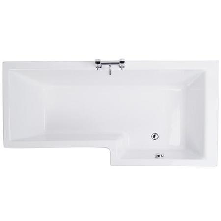 L-Shaped Square Right Hand Shower Bath - 1700 x 850mm