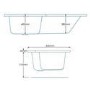 L-Shaped Square Right Hand Shower Bath - 1700 x 850mm