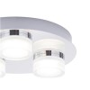 Amalfi 3 light Plate LED Flush Chrome Ceiling Light