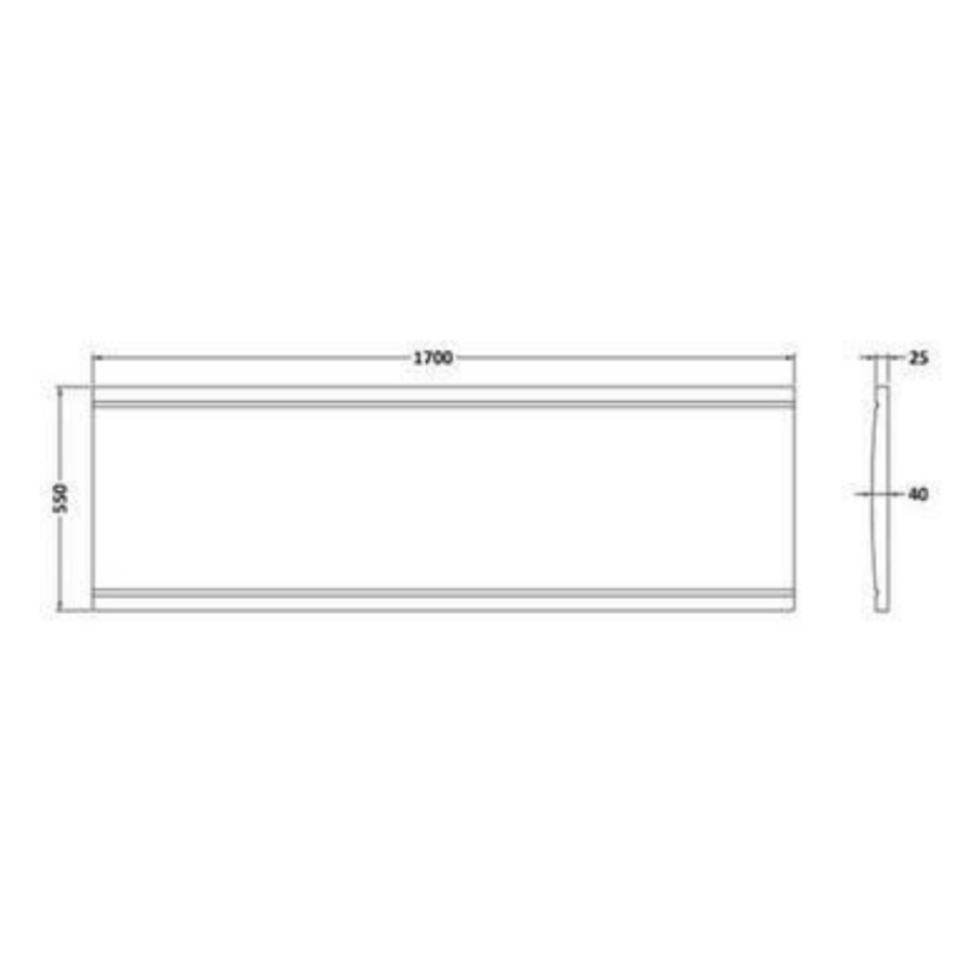GRADE A1 - 1800mm Acrylic Front Panel